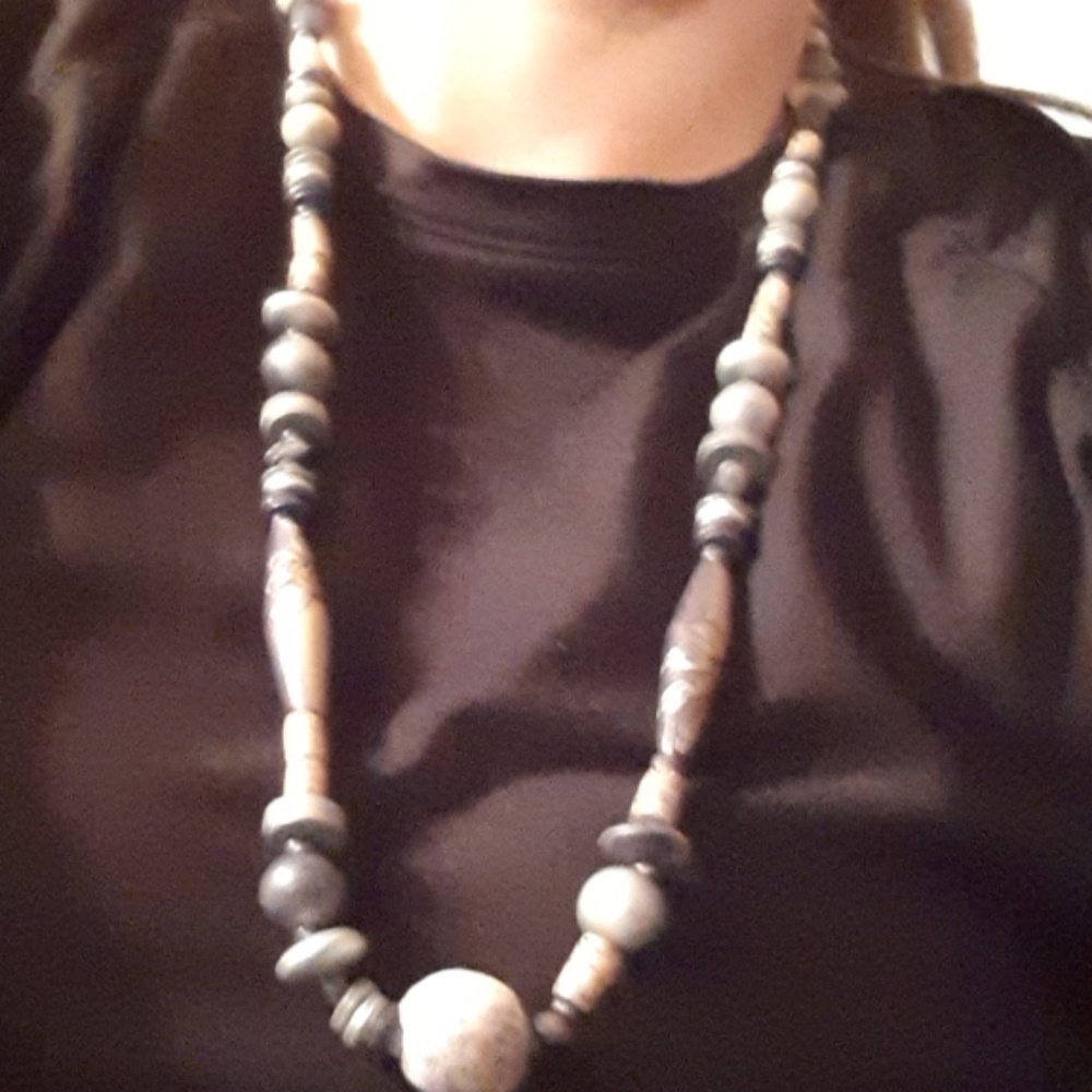 Wooden-Beaded Necklace